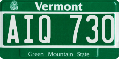 VT license plate AIQ730