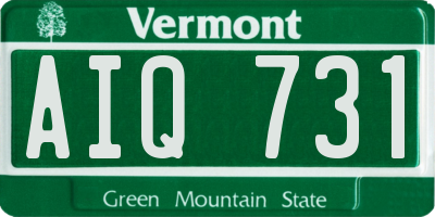 VT license plate AIQ731