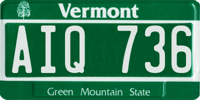VT license plate AIQ736