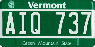 VT license plate AIQ737