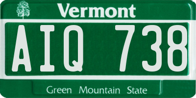 VT license plate AIQ738