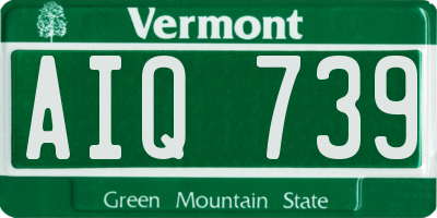 VT license plate AIQ739