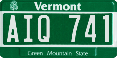 VT license plate AIQ741