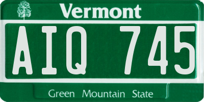 VT license plate AIQ745