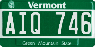 VT license plate AIQ746