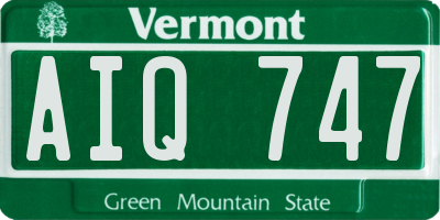 VT license plate AIQ747