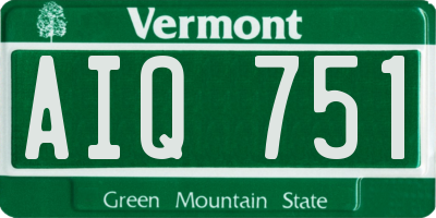 VT license plate AIQ751