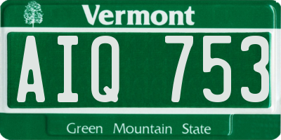 VT license plate AIQ753