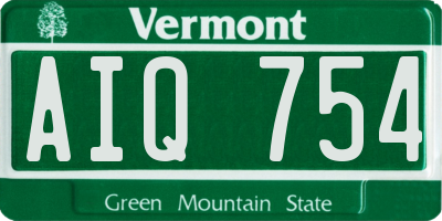 VT license plate AIQ754