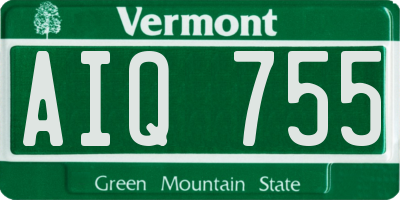 VT license plate AIQ755
