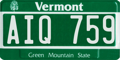 VT license plate AIQ759