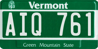 VT license plate AIQ761