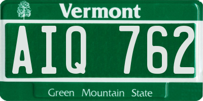 VT license plate AIQ762