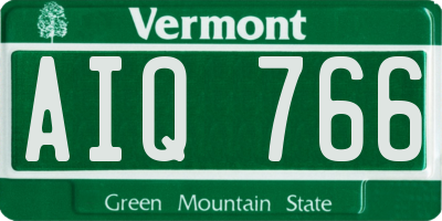 VT license plate AIQ766