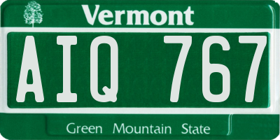 VT license plate AIQ767