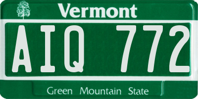 VT license plate AIQ772