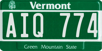 VT license plate AIQ774