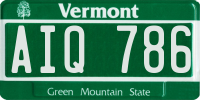 VT license plate AIQ786