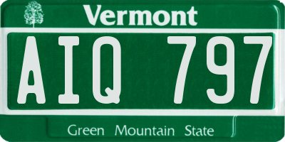 VT license plate AIQ797