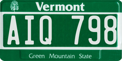 VT license plate AIQ798