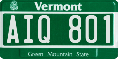 VT license plate AIQ801