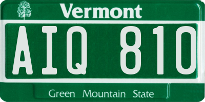 VT license plate AIQ810