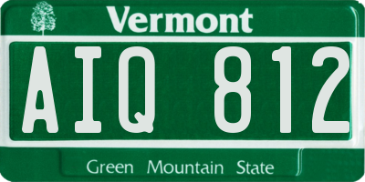 VT license plate AIQ812