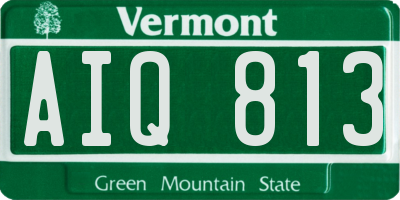 VT license plate AIQ813