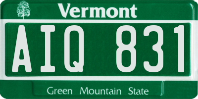 VT license plate AIQ831