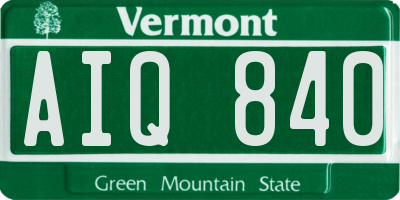 VT license plate AIQ840