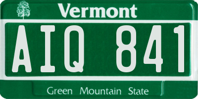 VT license plate AIQ841