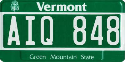 VT license plate AIQ848