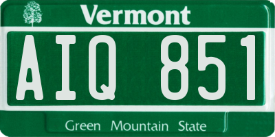VT license plate AIQ851