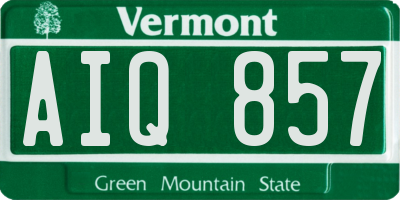 VT license plate AIQ857