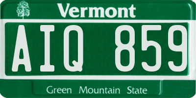 VT license plate AIQ859