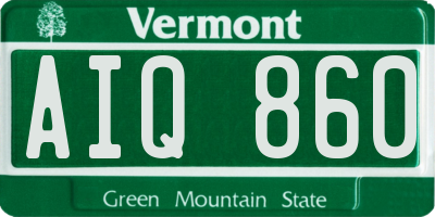 VT license plate AIQ860