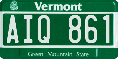 VT license plate AIQ861