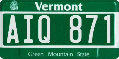 VT license plate AIQ871