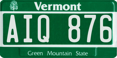 VT license plate AIQ876