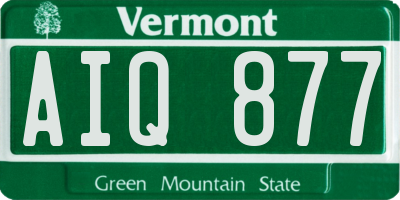 VT license plate AIQ877