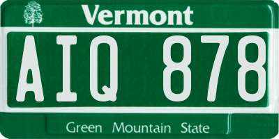VT license plate AIQ878