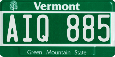 VT license plate AIQ885