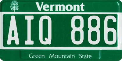 VT license plate AIQ886