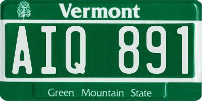 VT license plate AIQ891