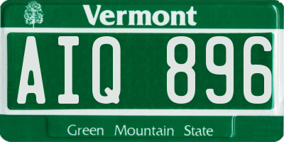 VT license plate AIQ896