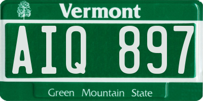 VT license plate AIQ897