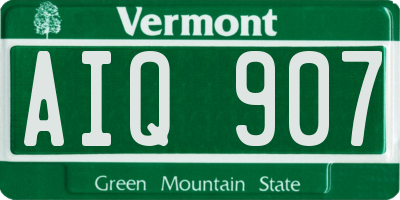 VT license plate AIQ907