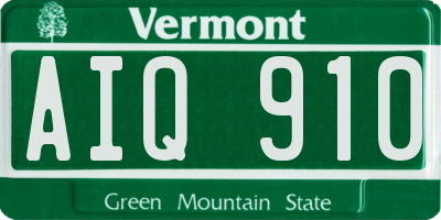 VT license plate AIQ910