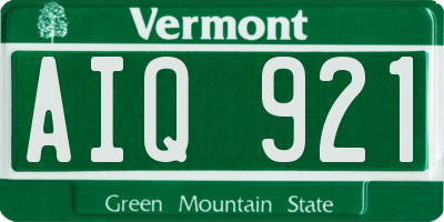 VT license plate AIQ921