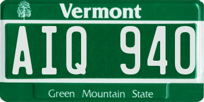 VT license plate AIQ940